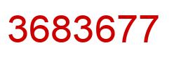 Number 3683677 red image