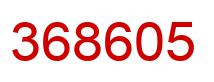 Number 368605 red image