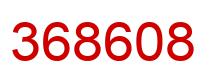 Number 368608 red image
