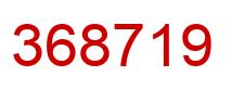 Number 368719 red image