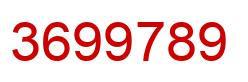 Number 3699789 red image