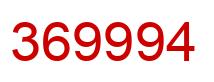 Number 369994 red image