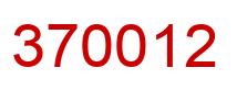 Number 370012 red image