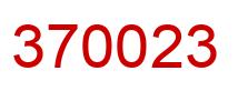 Número 370023 imagen rojo