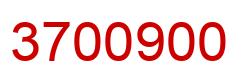 Number 3700900 red image