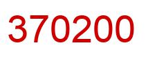Number 370200 red image