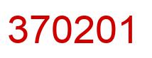 Number 370201 red image