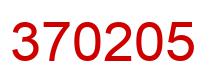 Number 370205 red image