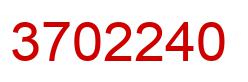 Number 3702240 red image