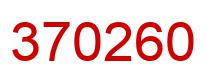 Number 370260 red image