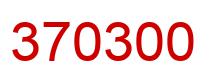 Number 370300 red image