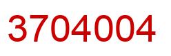 Number 3704004 red image