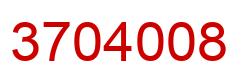 Number 3704008 red image