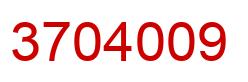 Number 3704009 red image