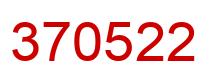 Number 370522 red image