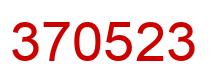 Number 370523 red image