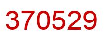Number 370529 red image