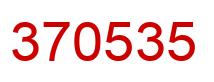 Number 370535 red image