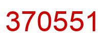 Number 370551 red image