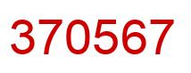Number 370567 red image