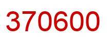 Number 370600 red image