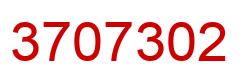 Number 3707302 red image