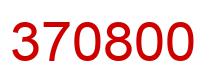 Number 370800 red image