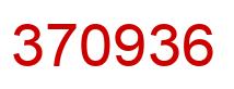 Number 370936 red image