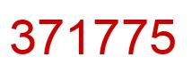 Number 371775 red image