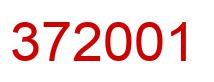 Number 372001 red image