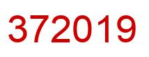 Number 372019 red image