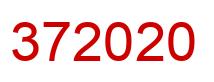 Number 372020 red image