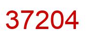 Number 37204 red image
