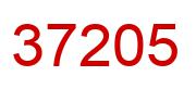 Number 37205 red image