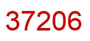 Number 37206 red image