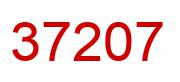 Number 37207 red image