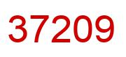 Number 37209 red image