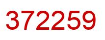 Number 372259 red image