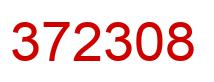 Number 372308 red image
