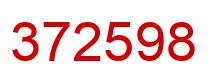 Number 372598 red image