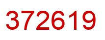 Number 372619 red image