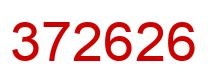 Number 372626 red image