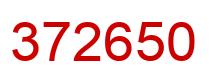 Number 372650 red image