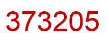 Number 373205 red image