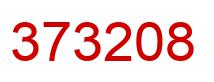 Number 373208 red image