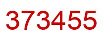 Number 373455 red image