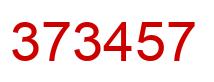 Number 373457 red image