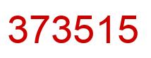 Number 373515 red image