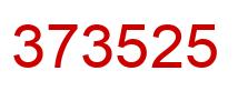 Number 373525 red image