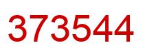 Number 373544 red image
